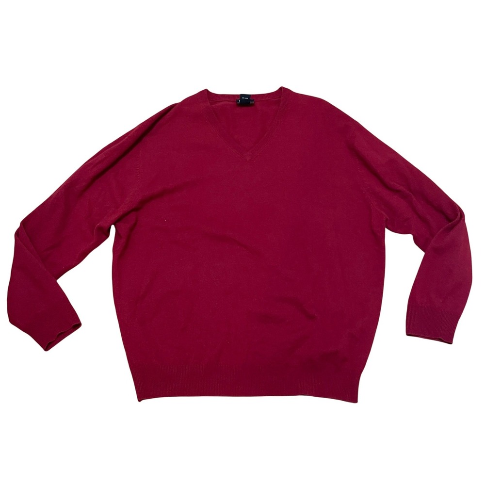 Jos. A. Bank Travelers Collection Men's XL Classic Cashmere V-Neck Sweater Red‎
